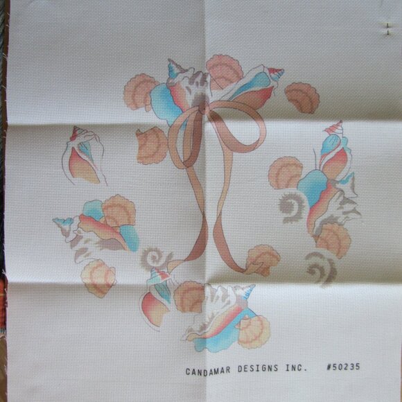 Shell Wreath Picture Something Special Counted Cross Stitch Kit #50235 Open pack - Picture 4 of 7